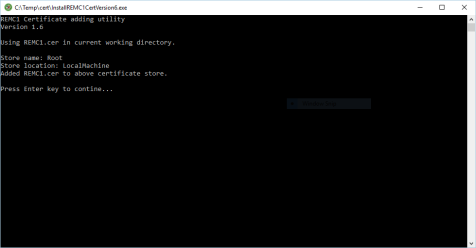 Windows cert authority program display