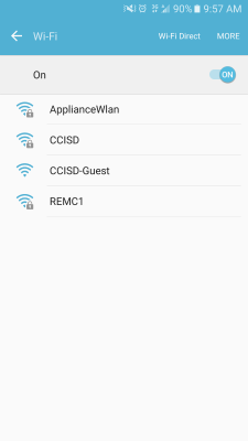 Android WIFI Settings Display Android WIFI Settings Display
